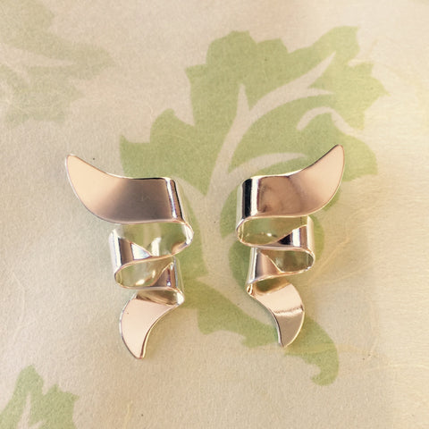 Folded Ribbon Earrings